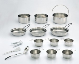 【大山野營】台灣製 文樑 ST-2015 豪華鍋具組 露